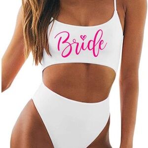 Bride One-Piece Bathing Suit, Size Medium